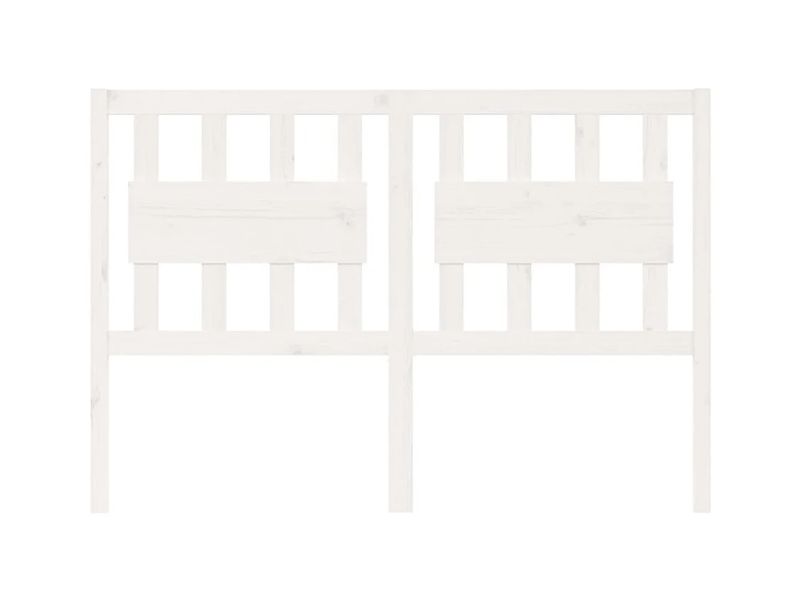 Wit hoofdbord 140,5x4x100 cm massief grenenhout