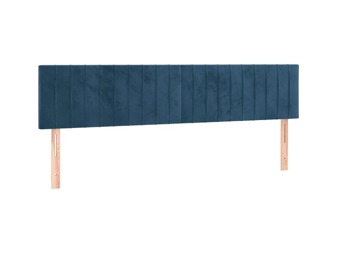 Cabecero LED Azul Oscuro 180x5x78/88 cm Terciopelo