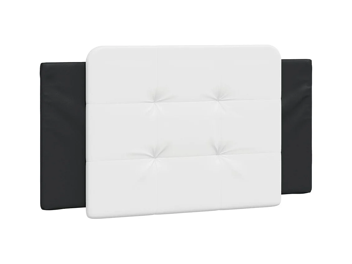 Zwart-wit hoofdbordkussen 100 cm kunstleer