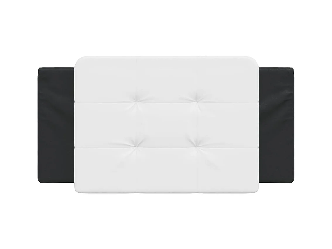 Zwart-wit hoofdbordkussen 100 cm kunstleer