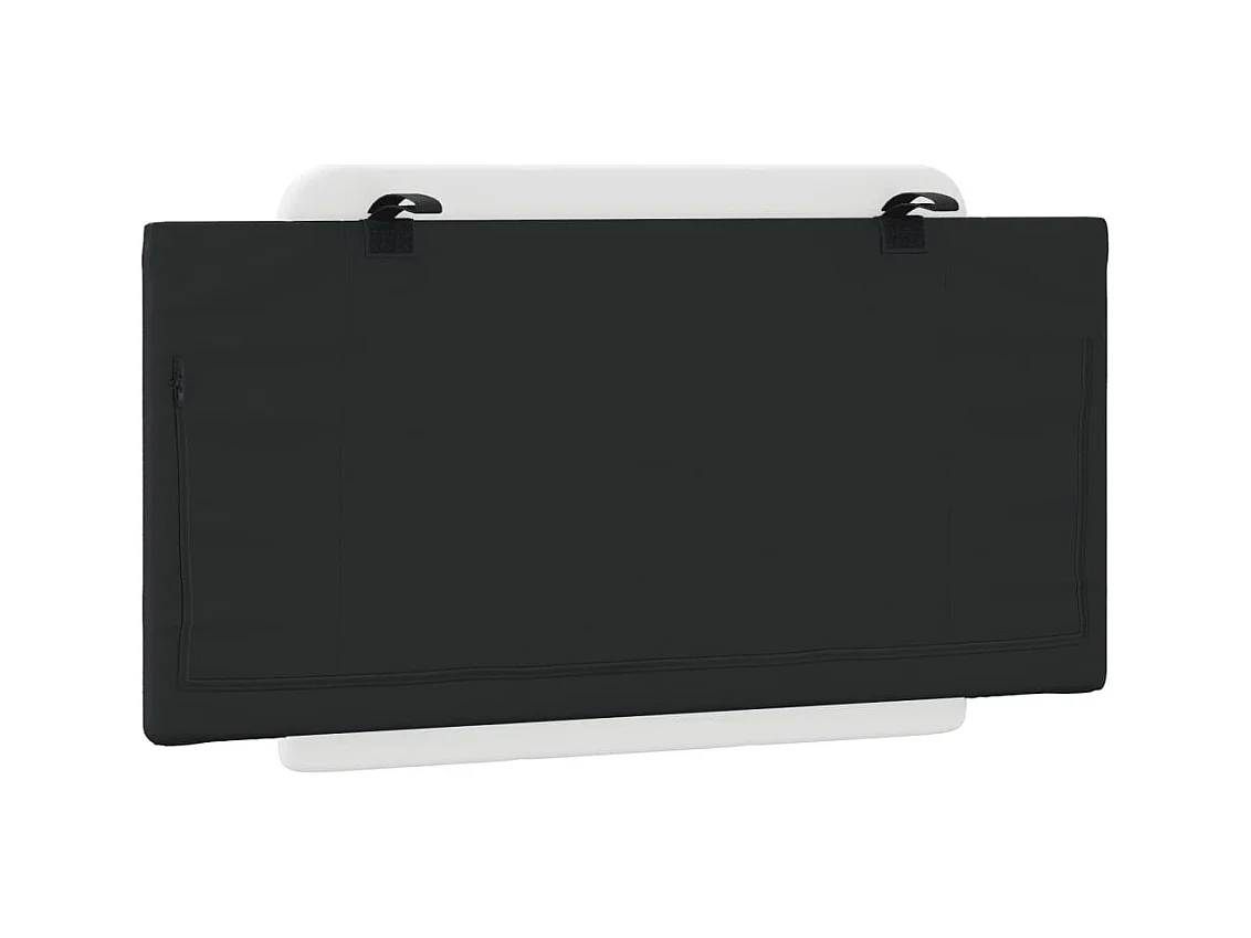 Zwart-wit hoofdbordkussen 100 cm kunstleer