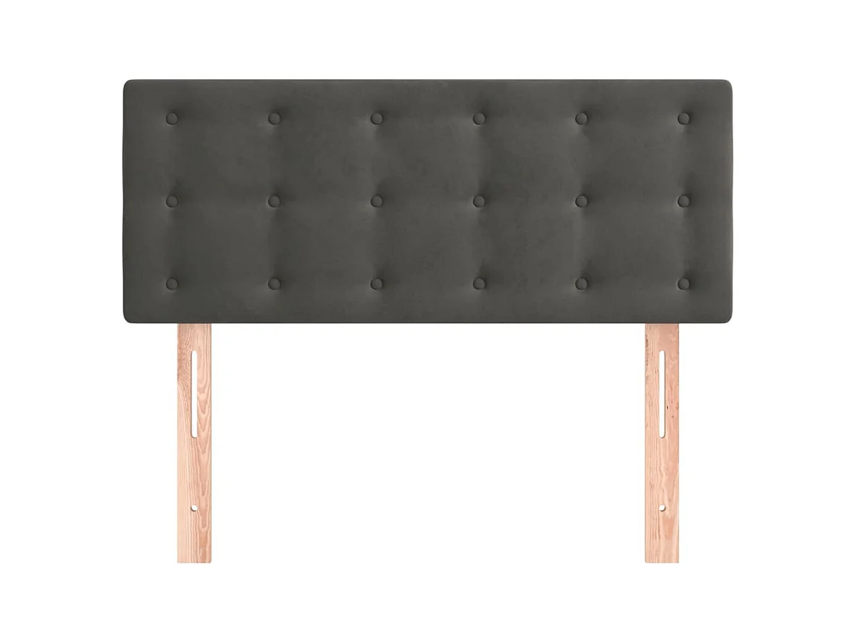Donkergrijs hoofdbord 90x5x78/88 cm fluweel