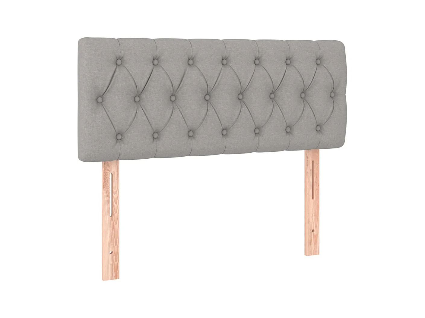 LED Hoofdbord Lichtgrijs 100x7x78/88 cm Stof