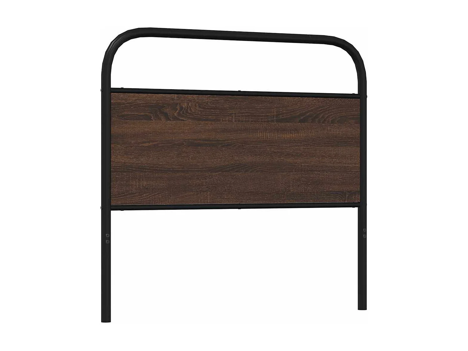 Testiera in rovere marrone 90 cm in acciaio e legno ingegnerizzato