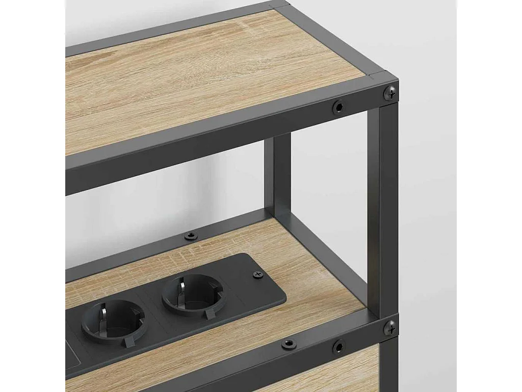 Tête de lit de rangement Chêne sonoma 135 cm Bois d'ingénierie