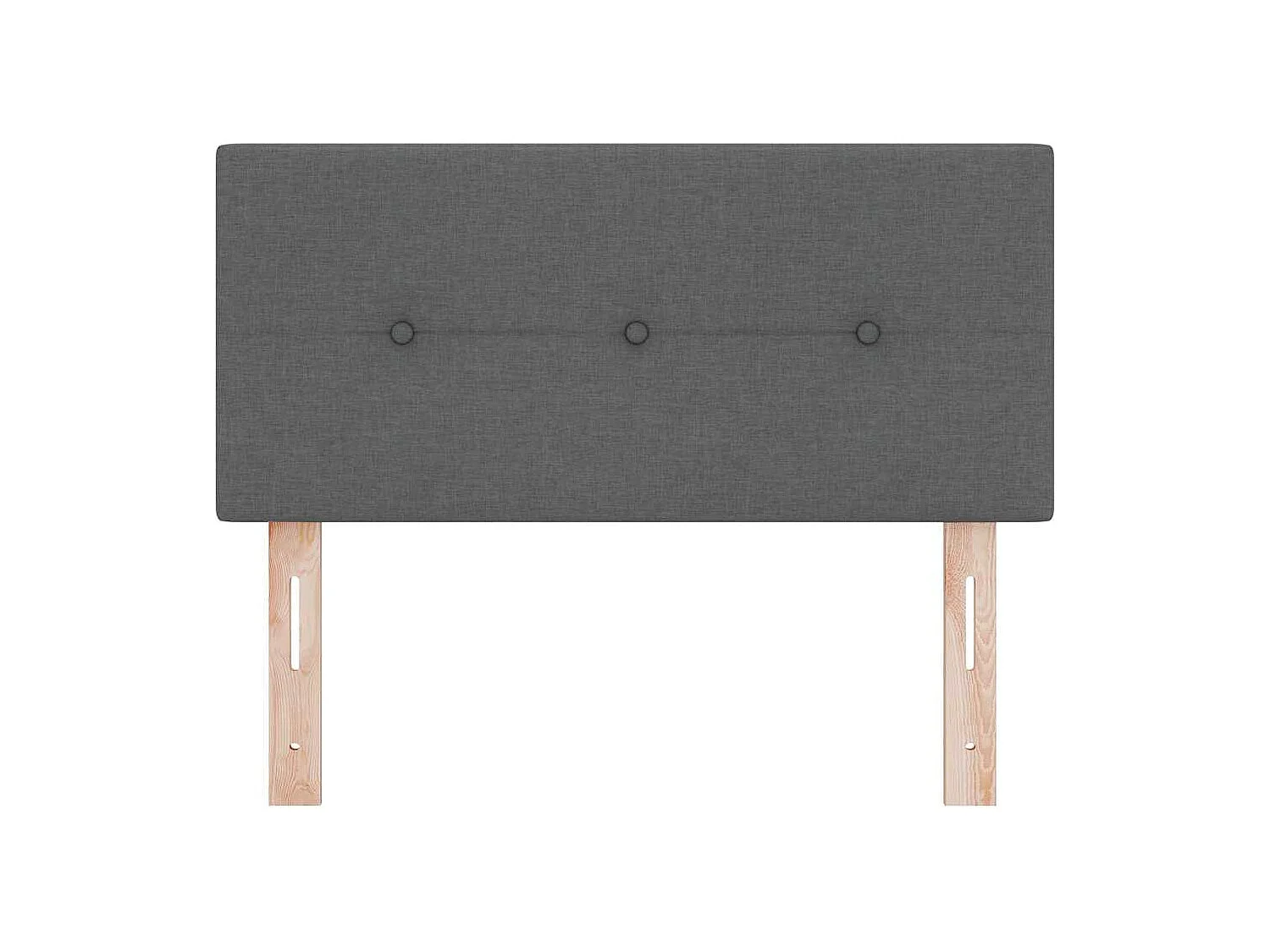 Tête de Lit LED avec des lumières à LED Gris foncé 90 cm tissu