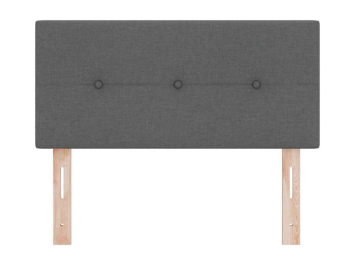 Tête de Lit LED avec des lumières à LED Gris foncé 90 cm tissu