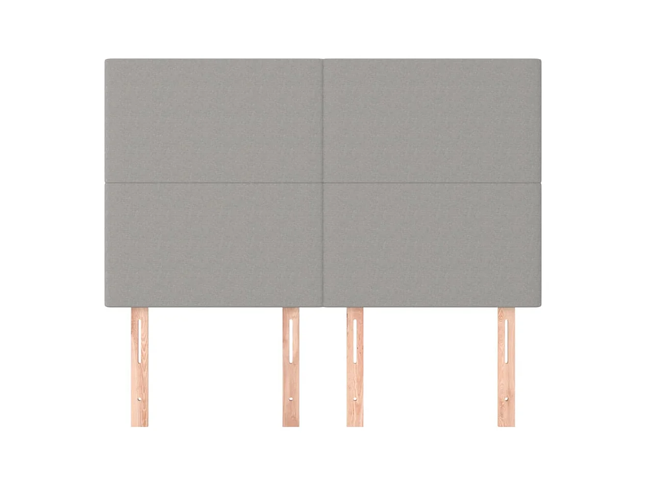 Kopfteile 4 Stk. Hellgrau 72x5x78/88 cm Stoff