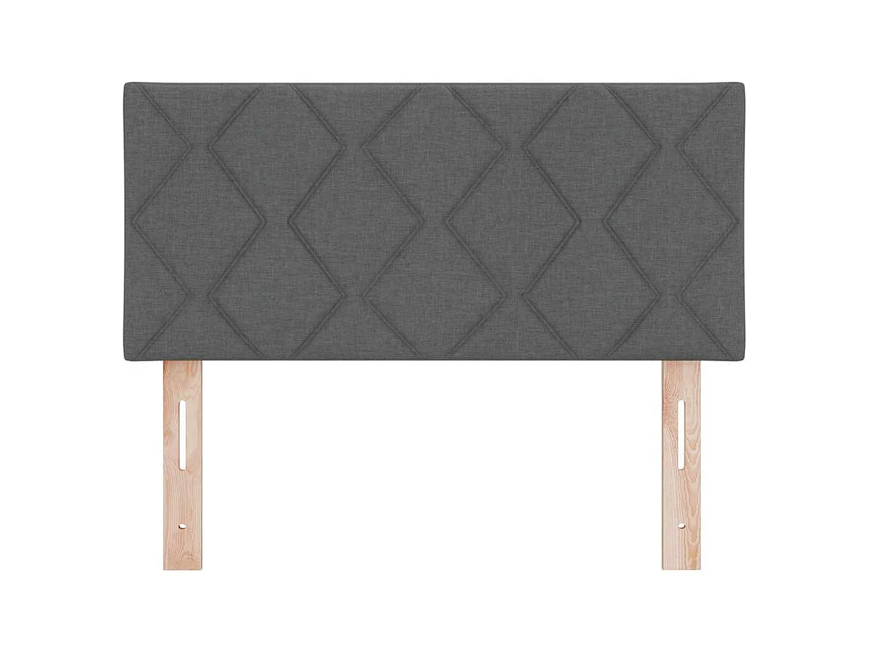 Testiera con luci LED Regolabile Tessuto Grigio 100 cm