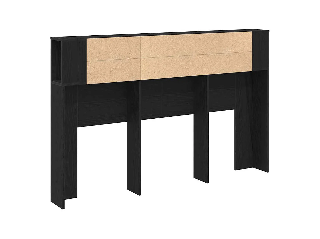 Cabinet de Tête de Lit Chêne noir 160 x 19 x 104,5 cm
