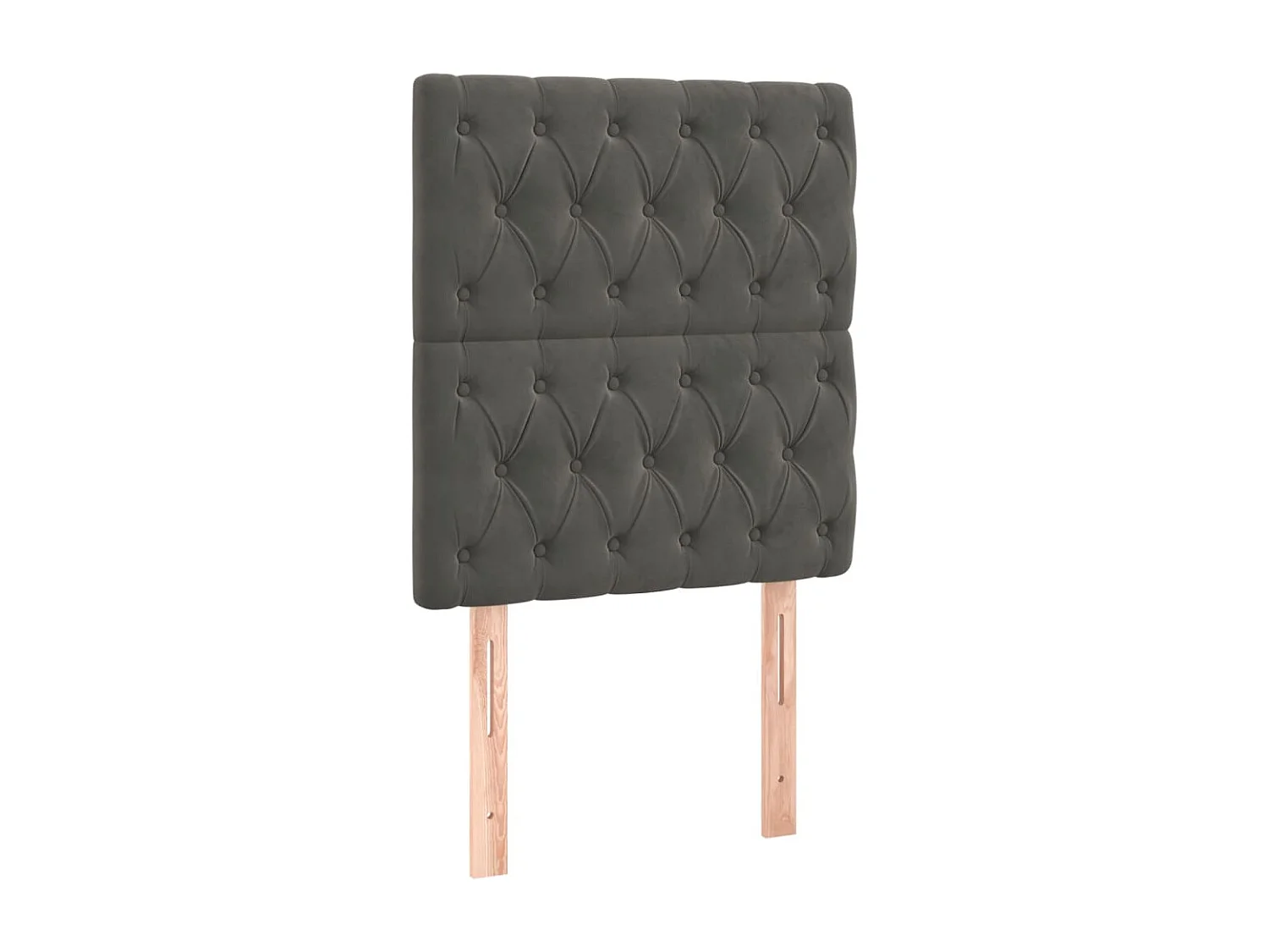 Hoofdborden 2 stuks Donkergrijs 80x7x78/88 cm Fluweel