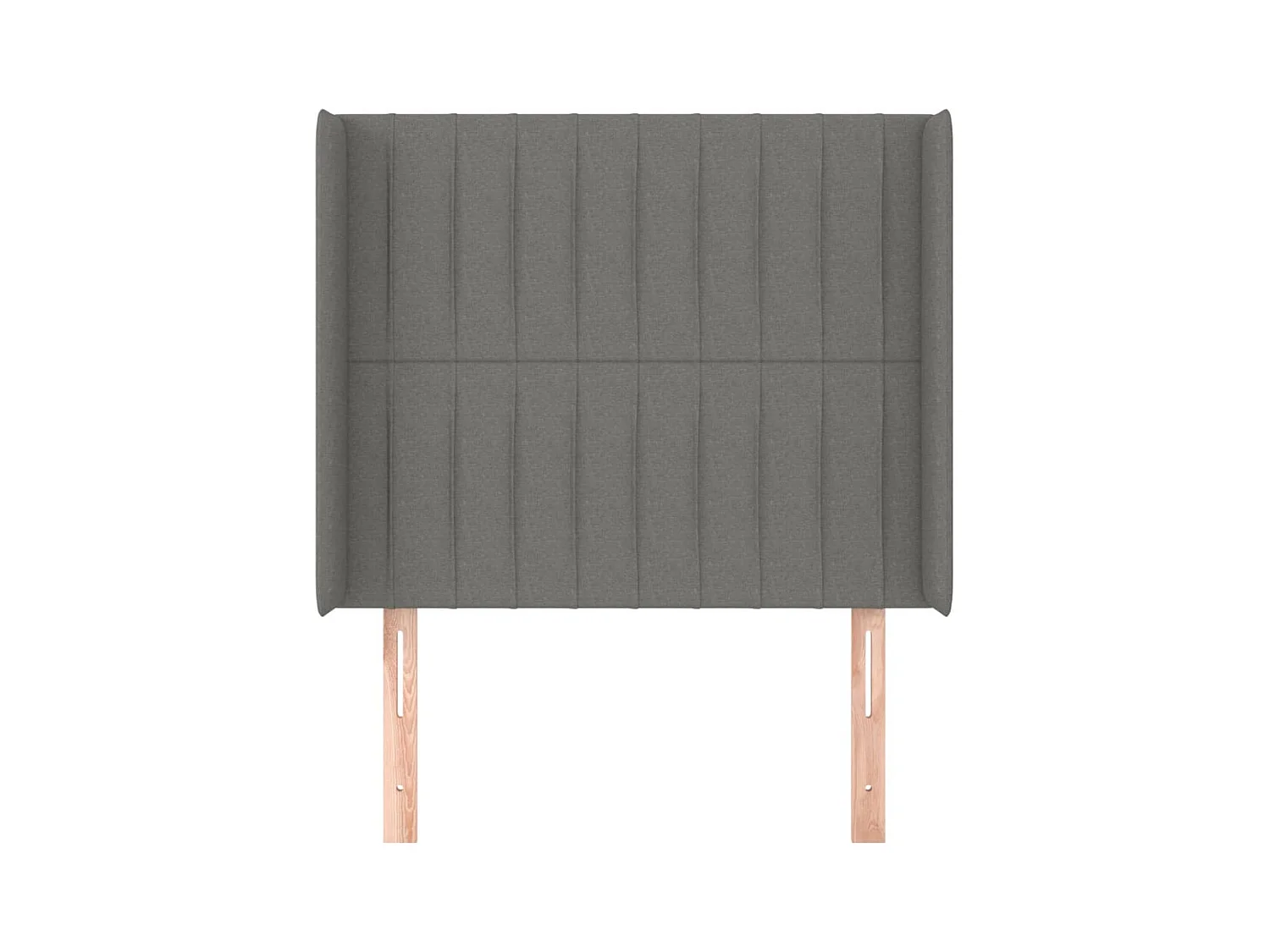 Hoofdbord met vleugels Donkergrijs 103x16x118/128 cm Stof