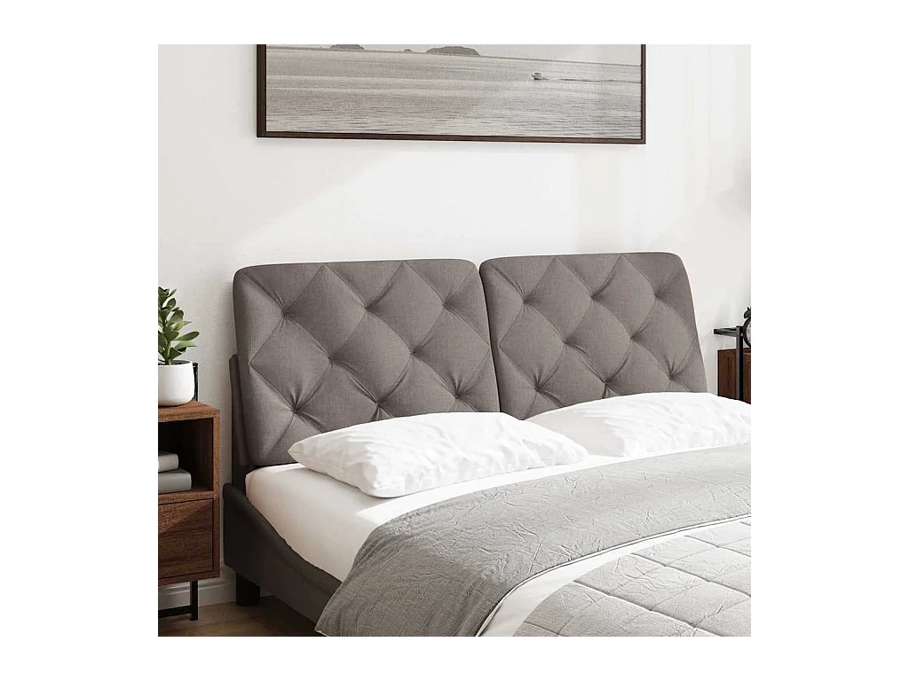 Cojín cabecero tela color topo 140 cm