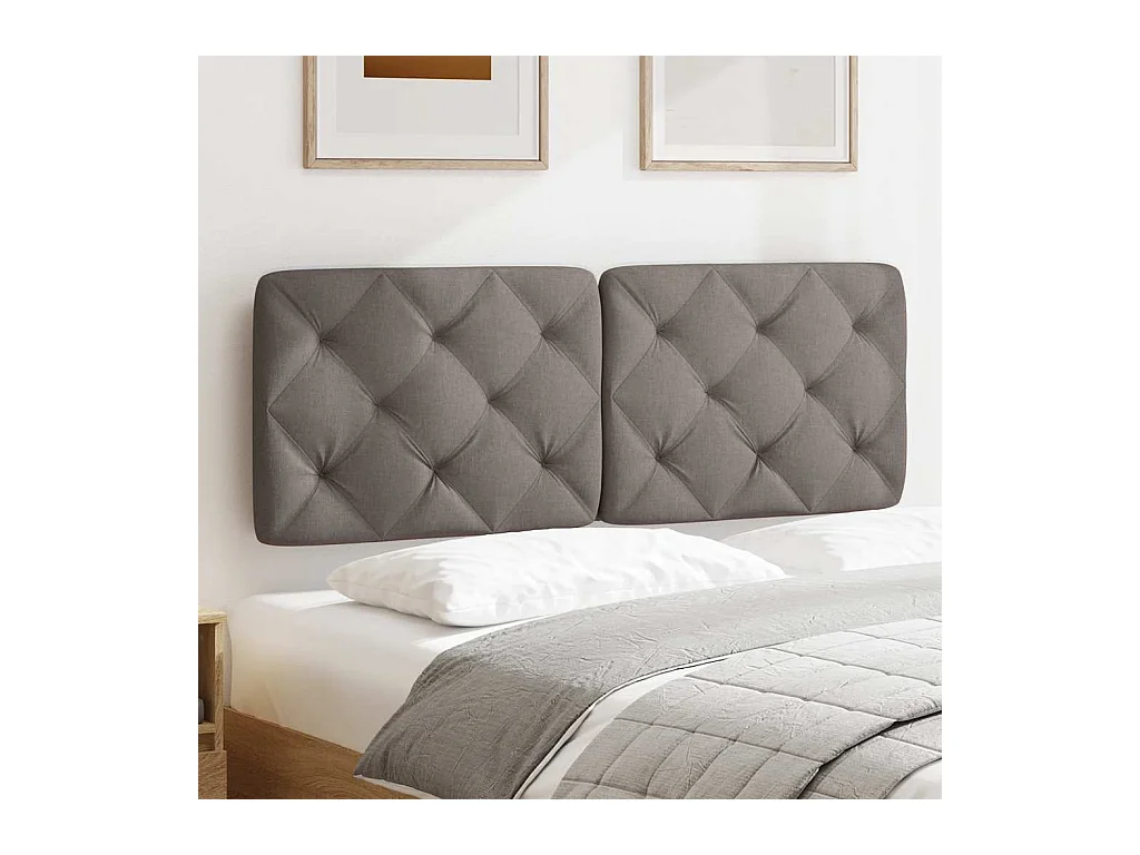 Cojín cabecero tela color topo 140 cm