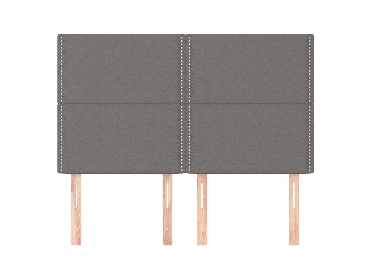 Cabeceros 4 piezas Gris Oscuro 72x5x78/88 cm Tela