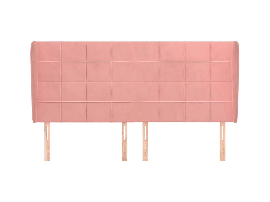 Hoofdbord met vleugels Rose 203x23x118/128 cm Fluweel