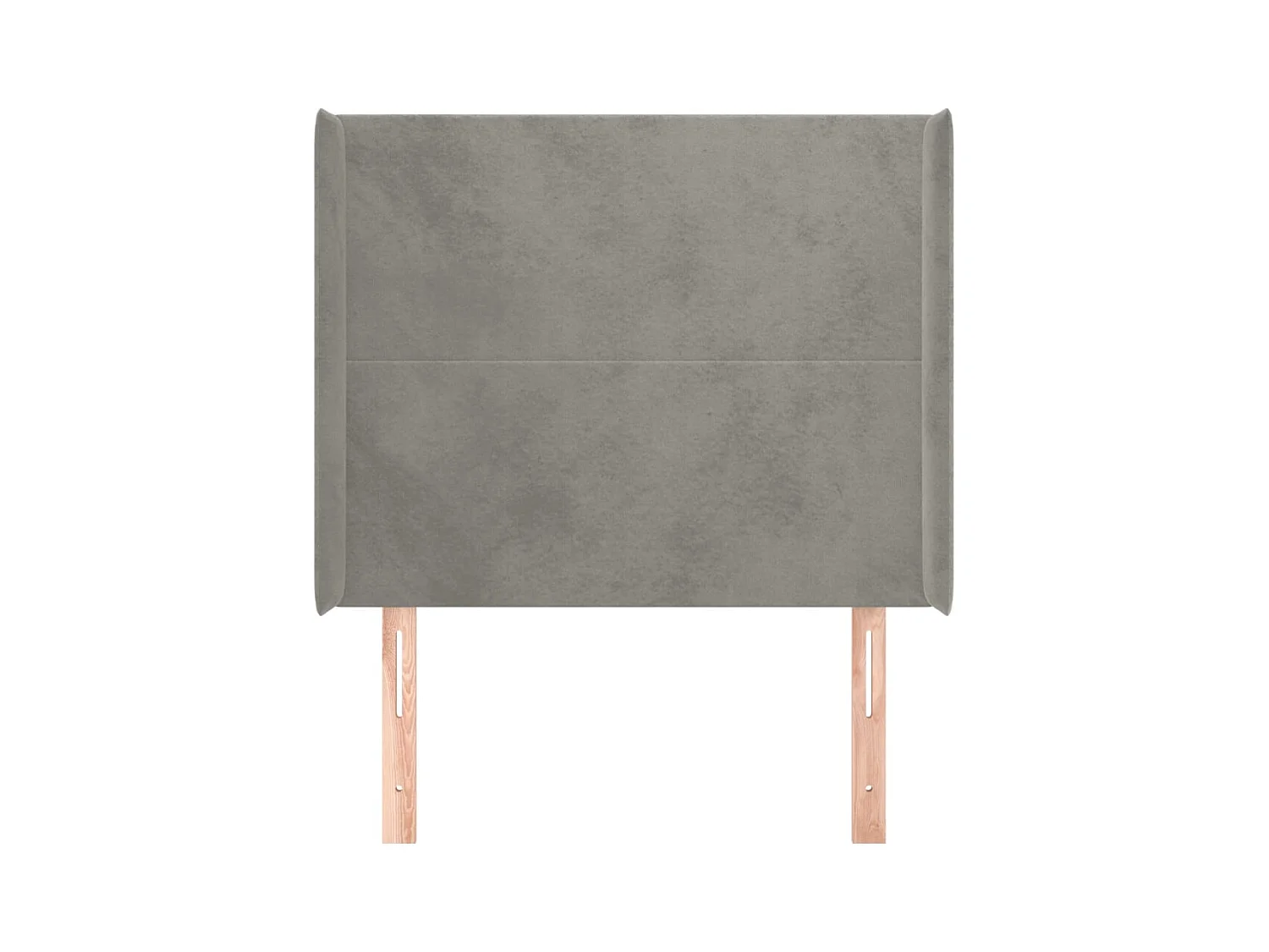 Testiera con ali Grigio chiaro 103x16x118/128 cm Velluto