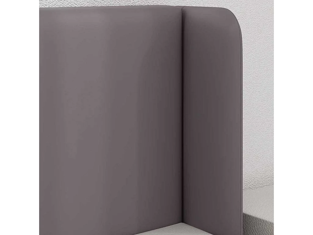 Cabecero Orejas 2 uds Gris 40 x 16 x 5 cm Piel Sintética