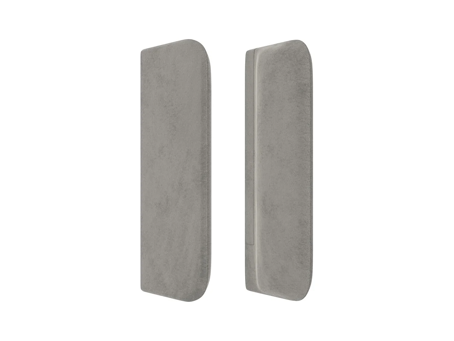 Tête de lit avec oreilles Gris clair 93x16x78/88 cm Velours