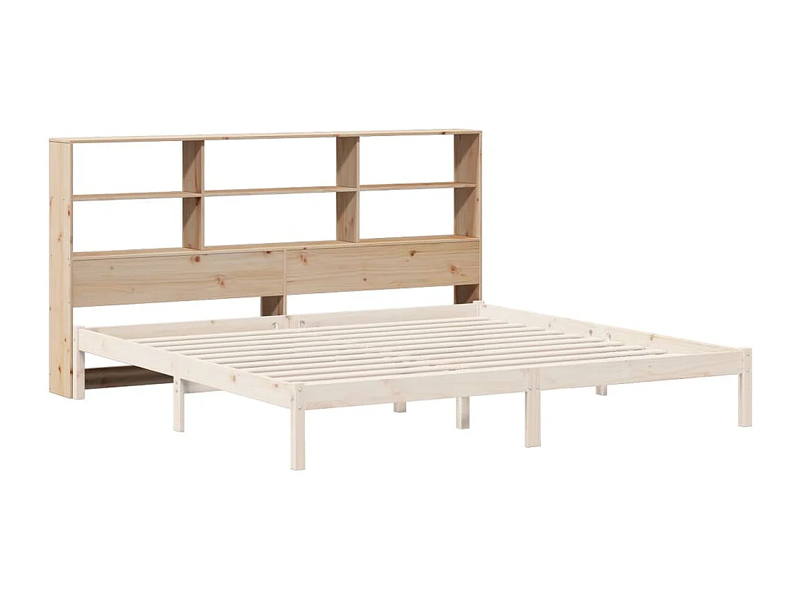 Cabecero con almacenaje 180 cm madera maciza de pino