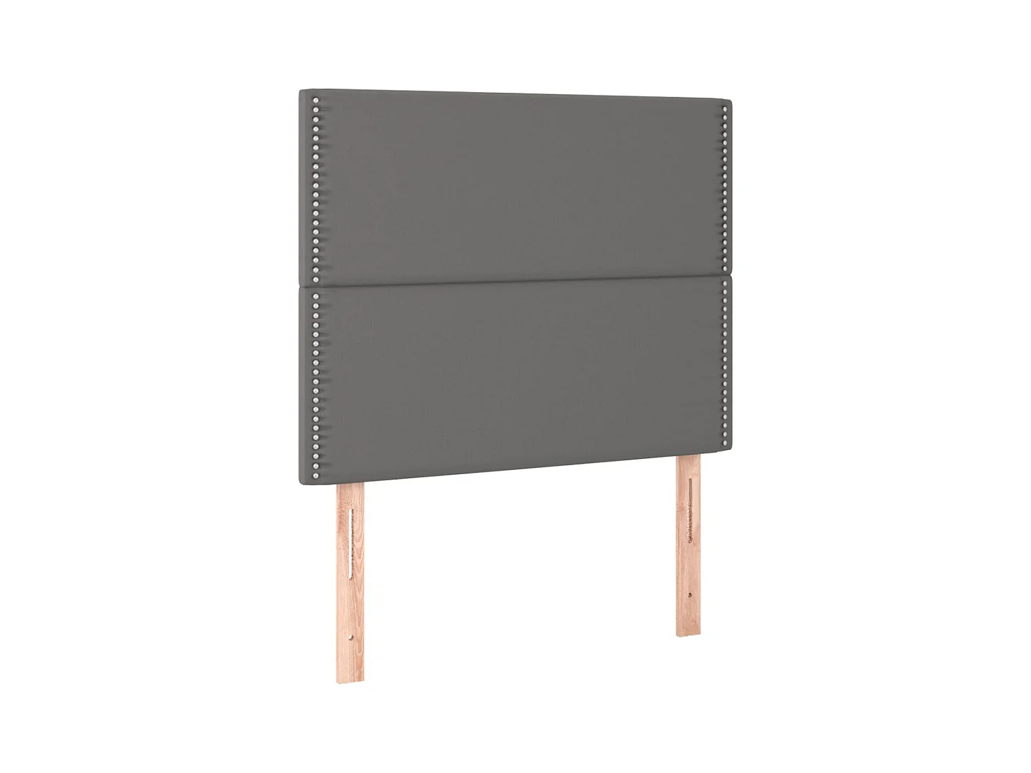 LED-Kopfteil Grau 100x5x118/128 cm Kunstleder