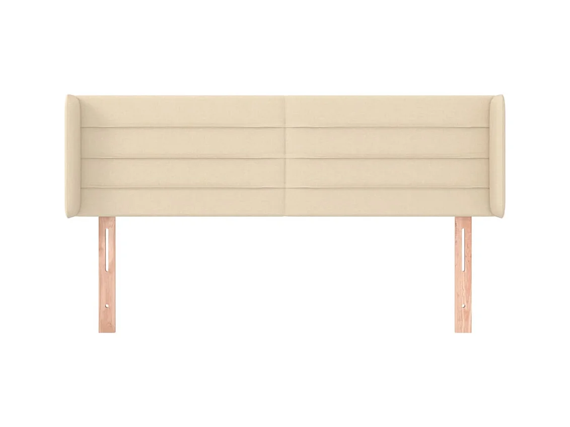 Hoofdbord met vleugels Crème 147x16x78/88 cm Stof