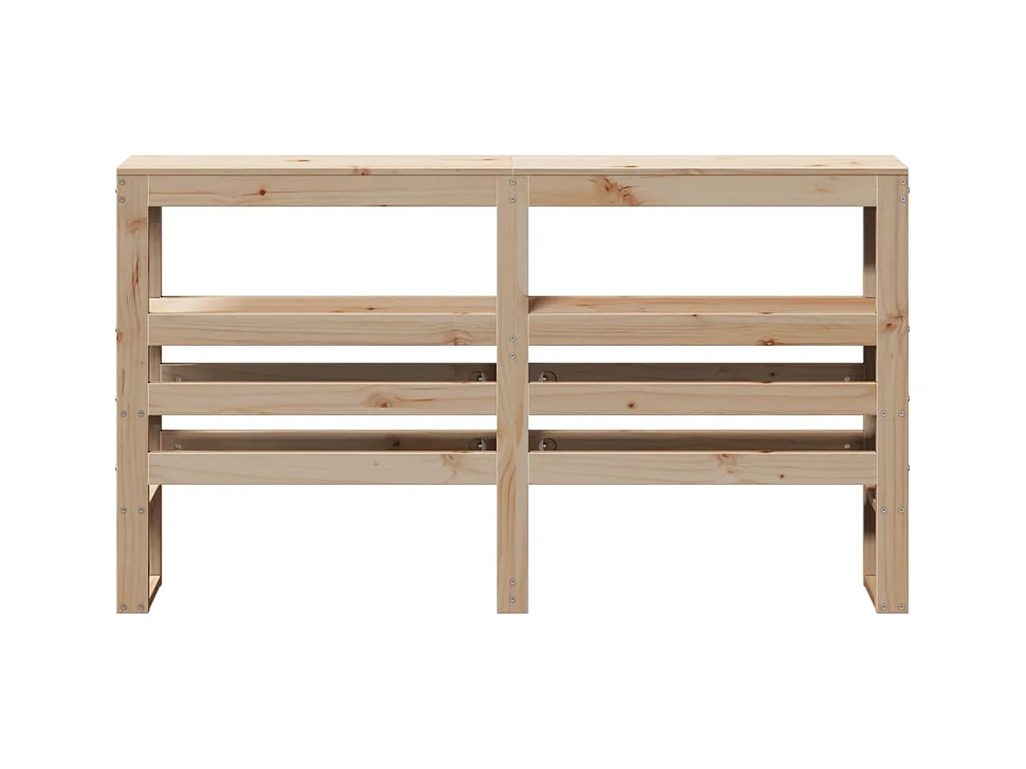 Cabecero con estantes 120 cm madera maciza de pino