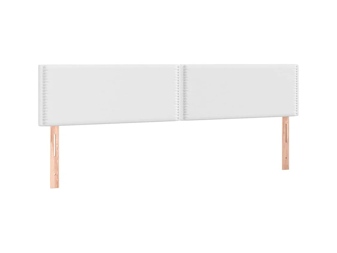 Wit LED hoofdbord 160x5x78/88 cm Kunstleer