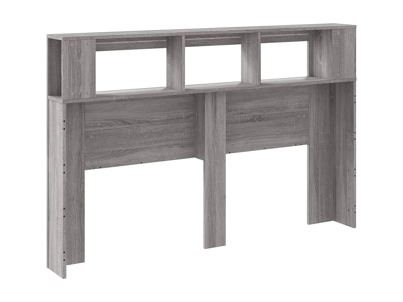 Cabecero LED Sonoma gris 160x18,5x103,5 cm madera de ingeniería