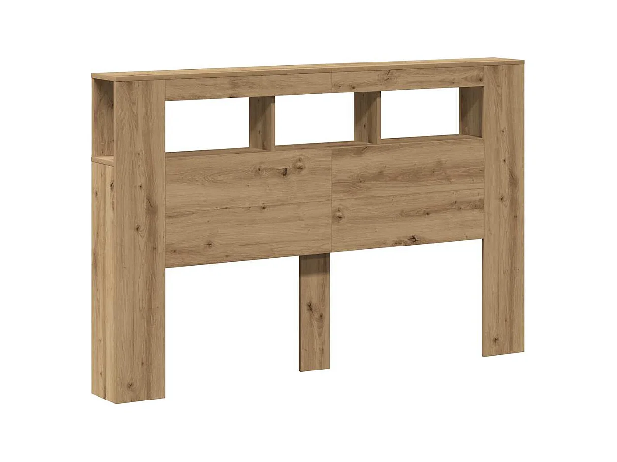 LED hoofdbord in handgemaakt eikenhout 160x18,5x103,5 cm