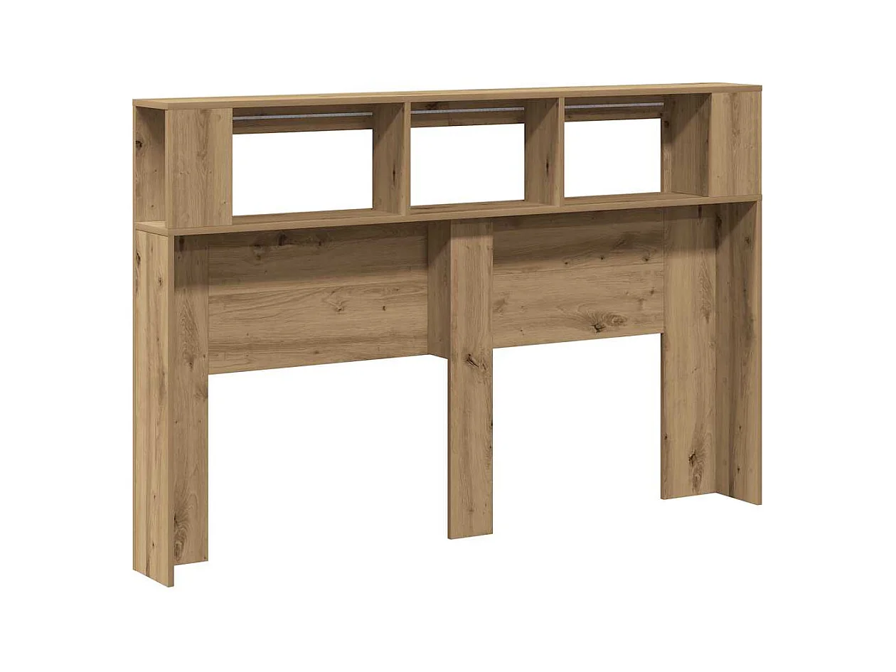 LED hoofdbord in handgemaakt eikenhout 160x18,5x103,5 cm