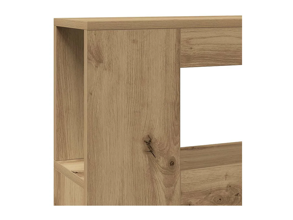 LED hoofdbord in handgemaakt eikenhout 160x18,5x103,5 cm