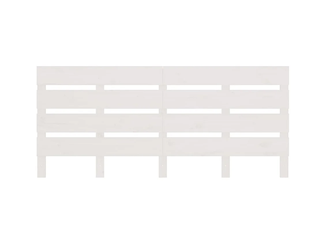 Cabecero blanco 180x3x80 cm Madera maciza de pino