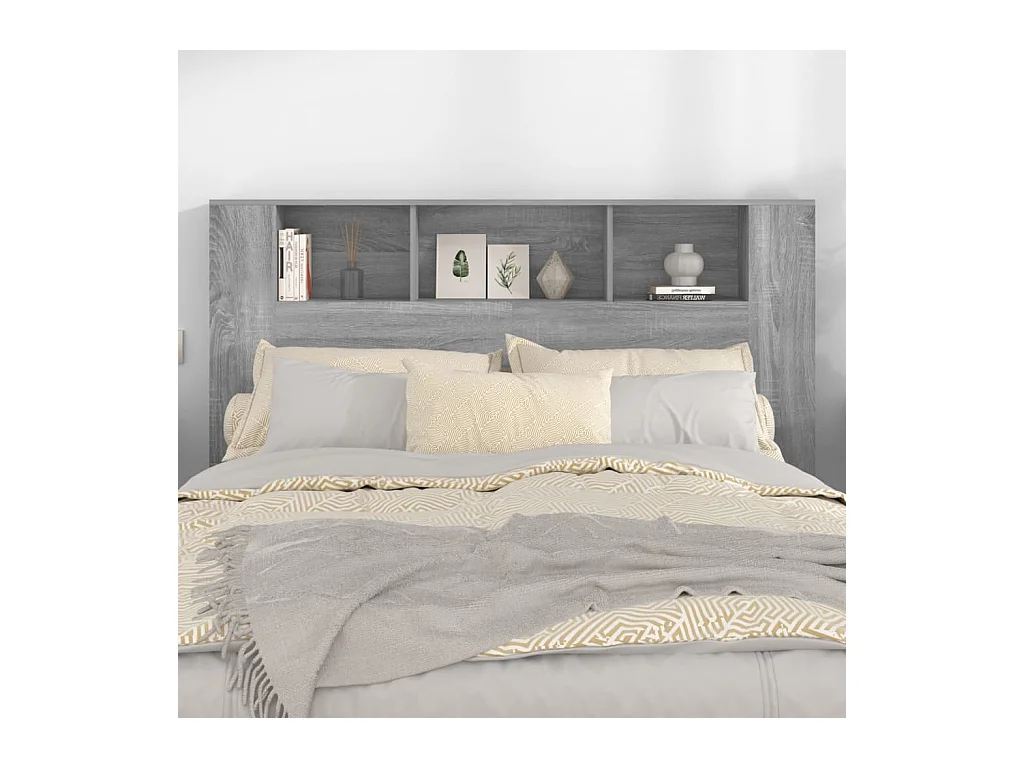 Sonoma grijs hoofdeinde kast 160x18.5x104.5 cm