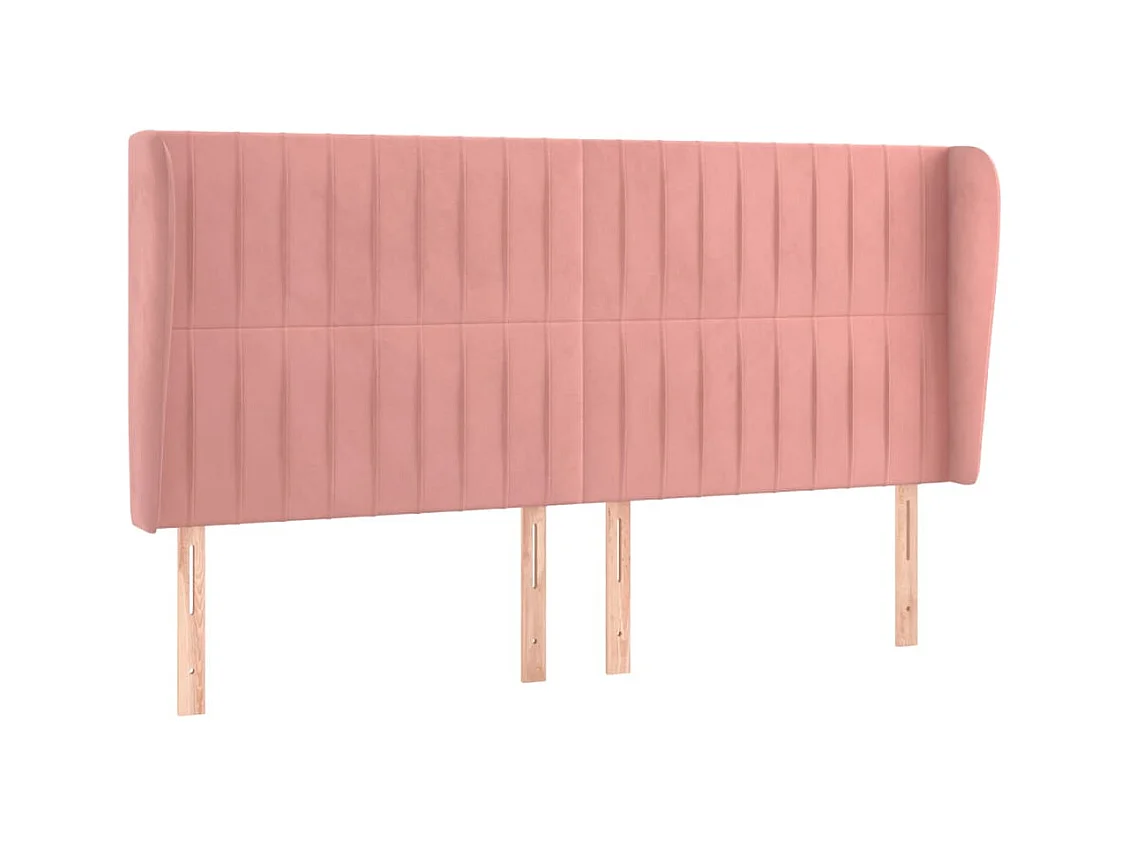 Hoofdbord met vleugels Rose 163x23x118/128 cm Fluweel