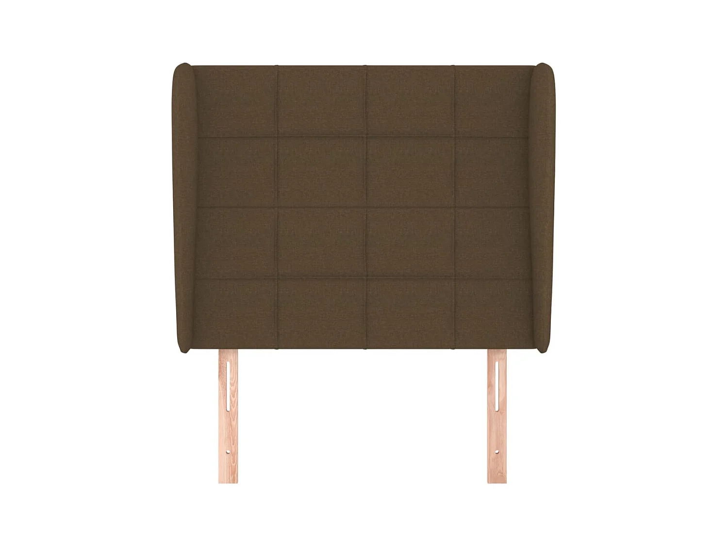 Cabecero con alas Marrón oscuro 83x23x118/128 cm Tela