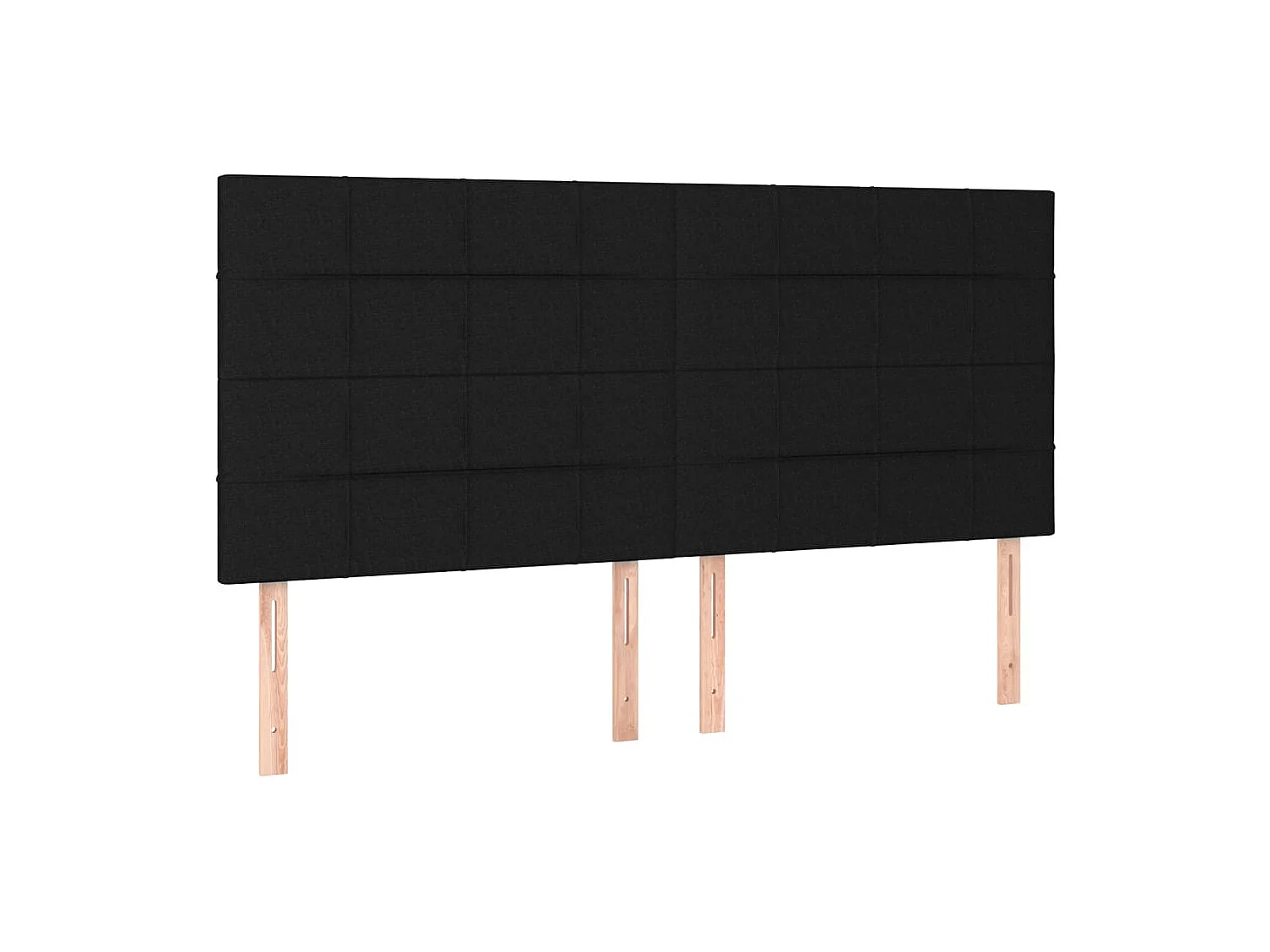 Tête de lit à LED Noir 160x5x118/128 cm Tissu
