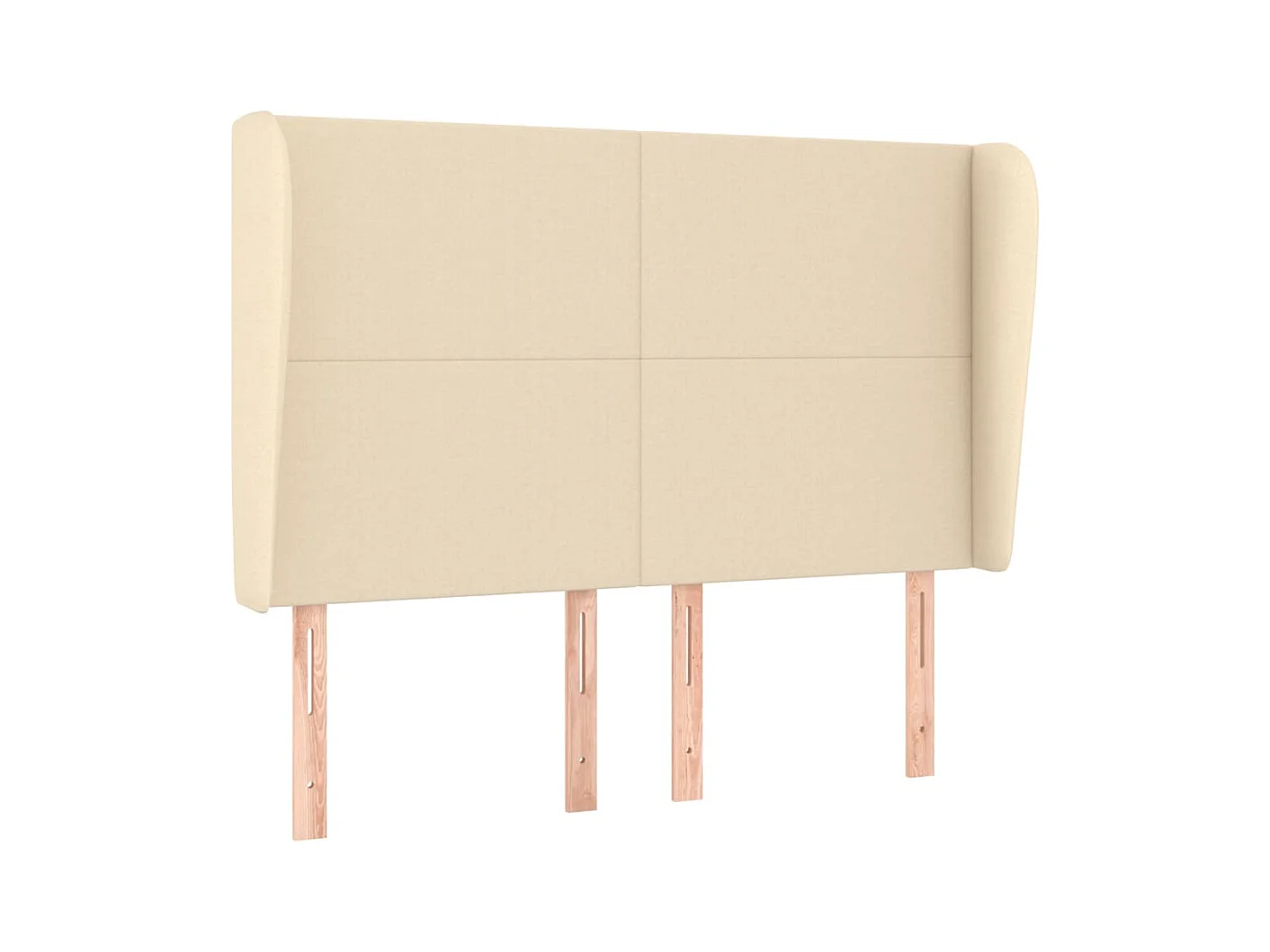 Tête de lit avec oreilles Crème 147x23x118/128 cm Tissu