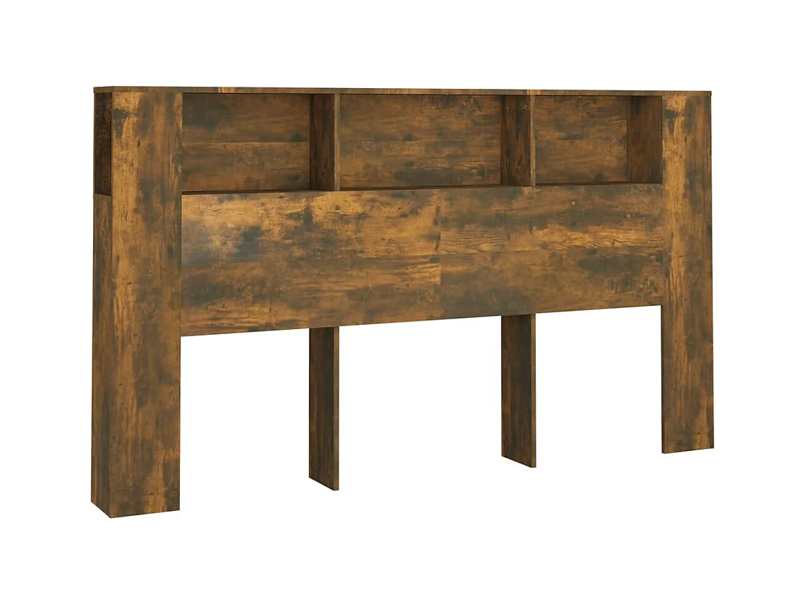 Gerookt eiken hoofdeinde kast 180x18,5x104,5 cm