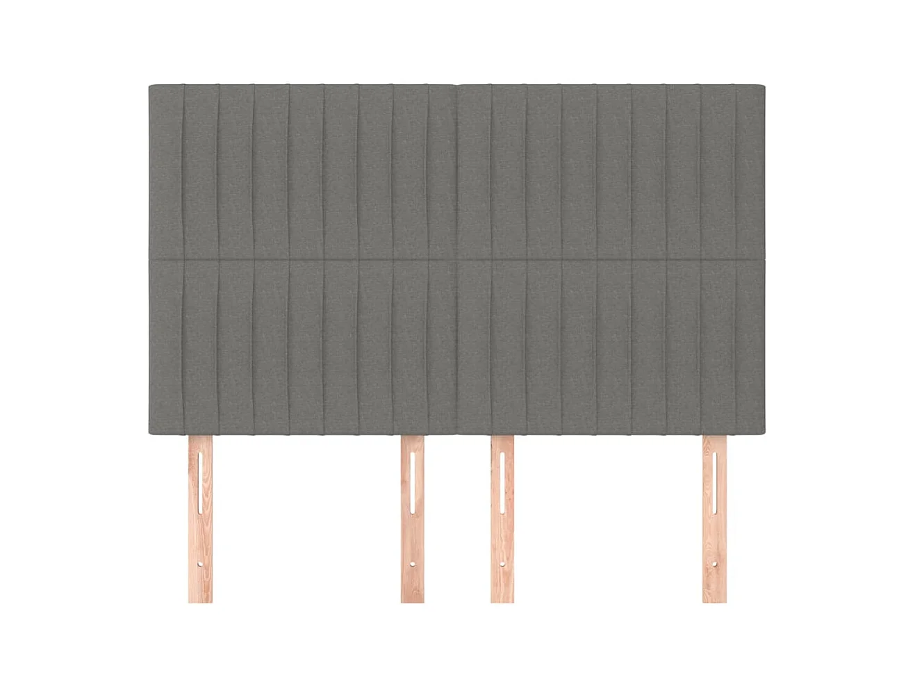 Cabeceros 4 piezas Gris Oscuro 72x5x78/88 cm Tela