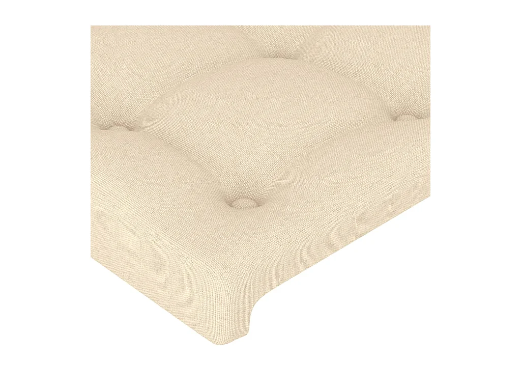 Cabecero LED Crema 103x16x78/88 cm Tela