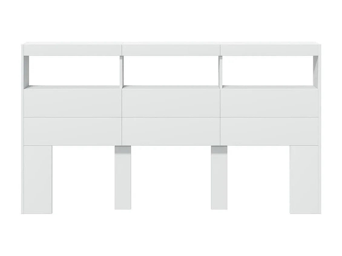 Cabecero de armario con LED blanco 180x17x102 cm