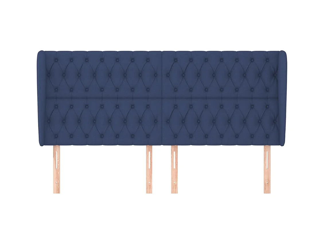 Cabecero con alas Azul 183x23x118/128 cm Tela