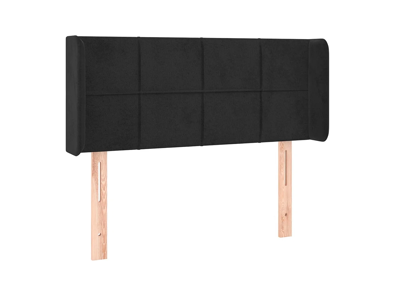 LED Hoofdbord Zwart 93x16x78/88 cm Fluweel