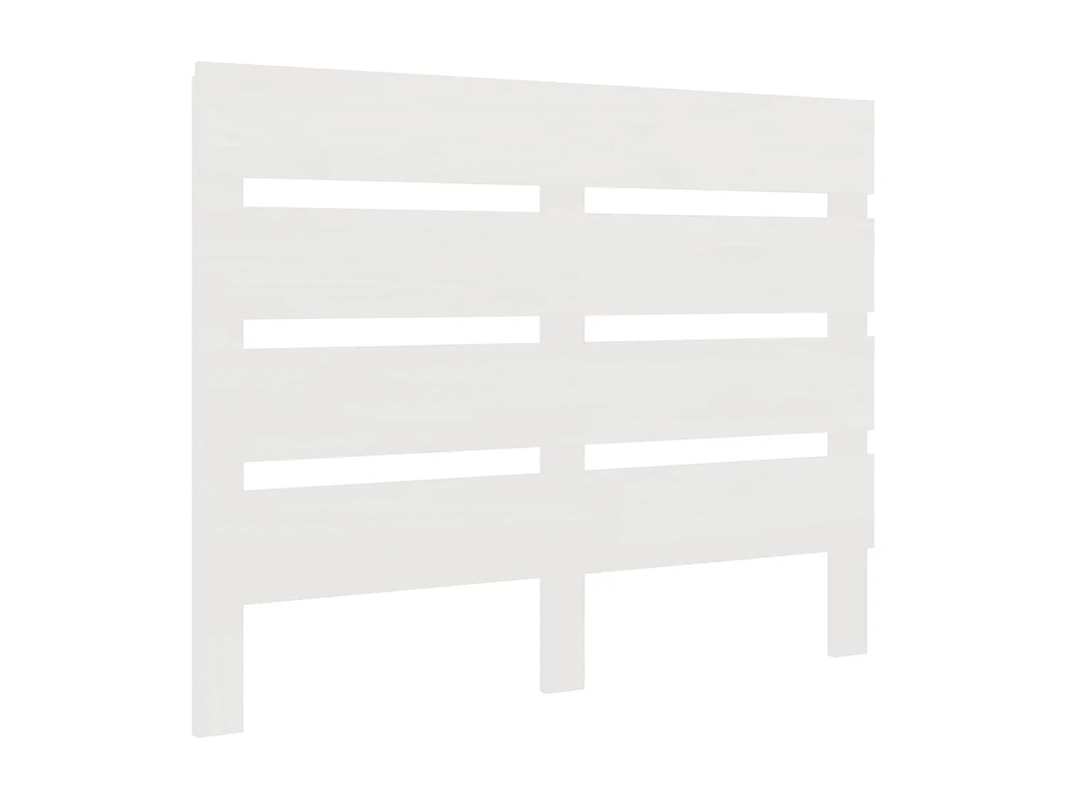 Wit hoofdeinde 90x3x80 cm Massief grenenhout