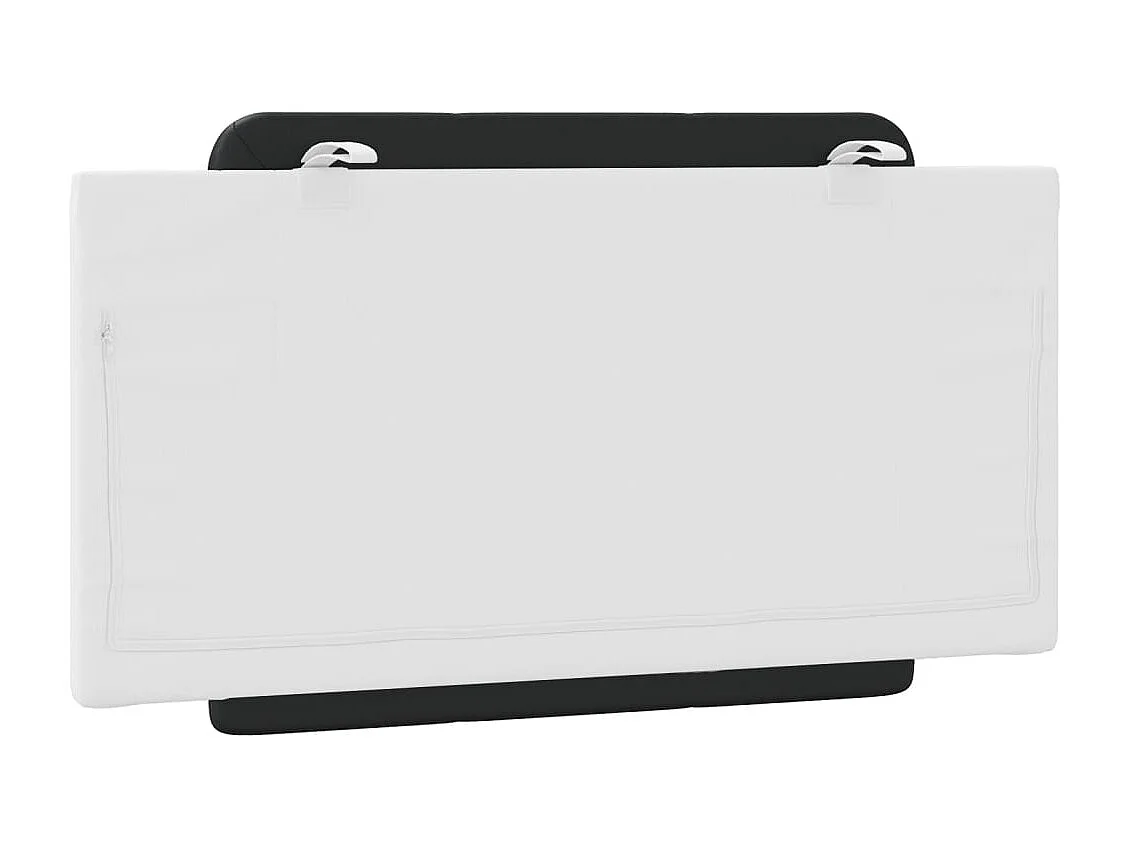 Cojín cabecero blanco y negro 100 cm piel sintética