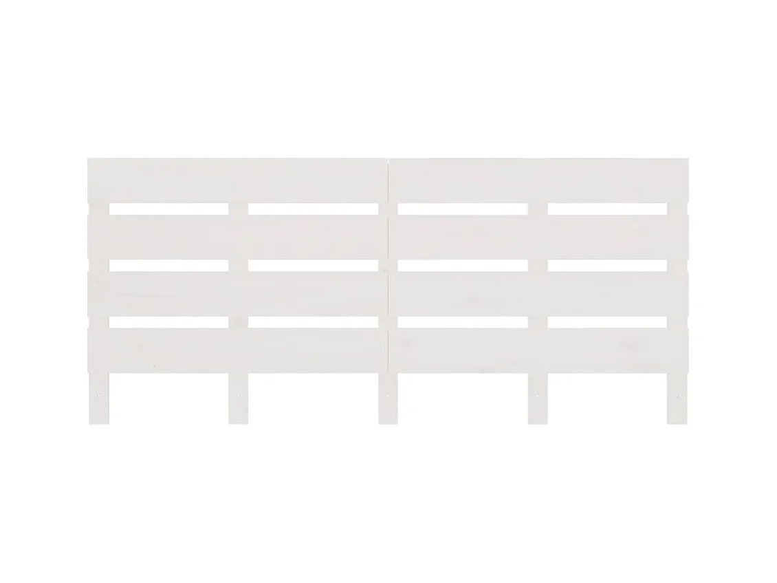 Cabecero blanco 140x3x80 cm Madera maciza de pino