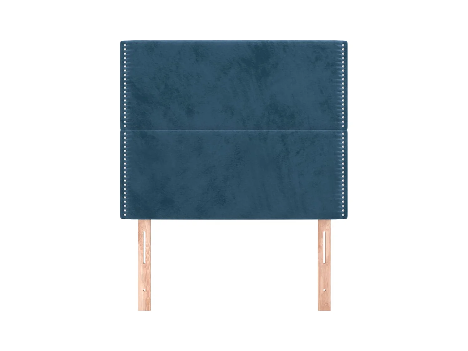 Kopfteile 2 Stk. Dunkelblau 100x5x78/88 cm Samt