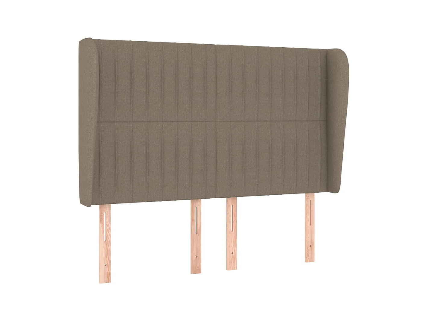 Kopfteil mit Flügeln Taupe 147x23x118/128 cm Stoff