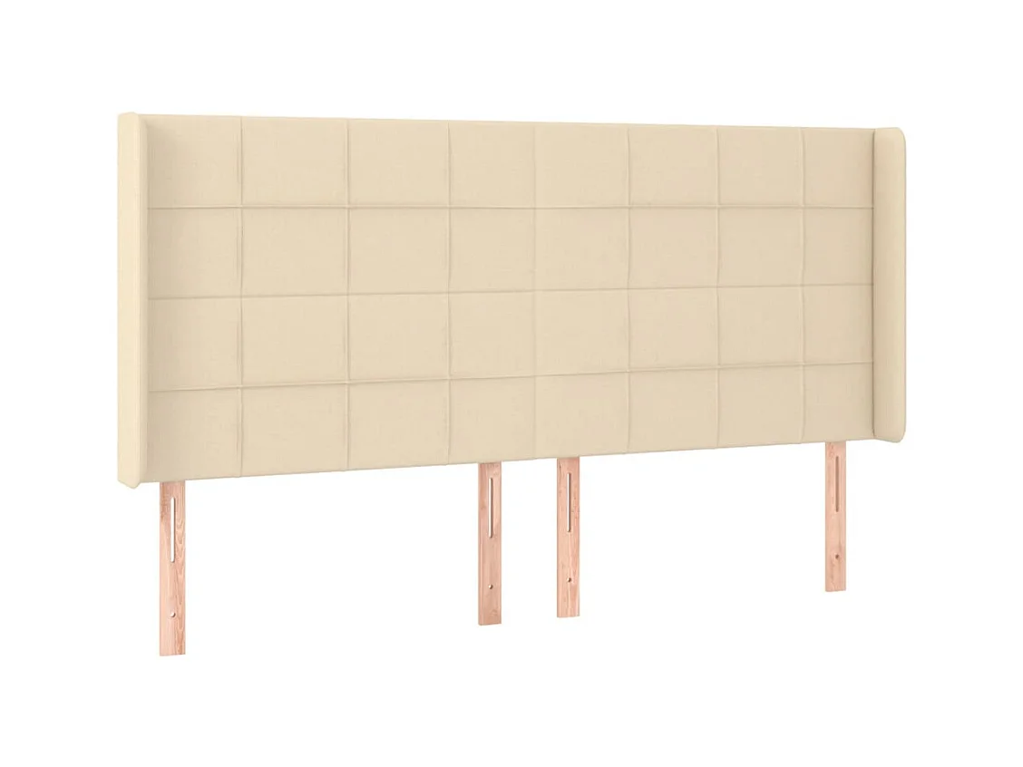 Cabecero con alas Crema 183x16x118/128 cm Tela